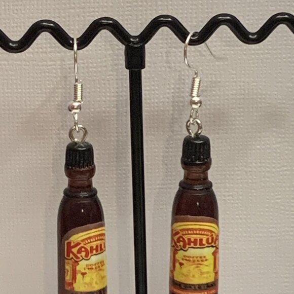 Kahlua Earring, Alcohol Earring, Gift Idea, Novelty Earring, Liquor Earring - Picture 4 of 5